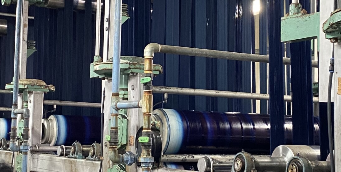 画像：日本綿布　ロープ染色