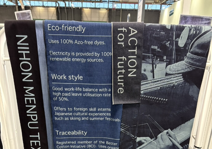 画像:日本綿布 海外展示会