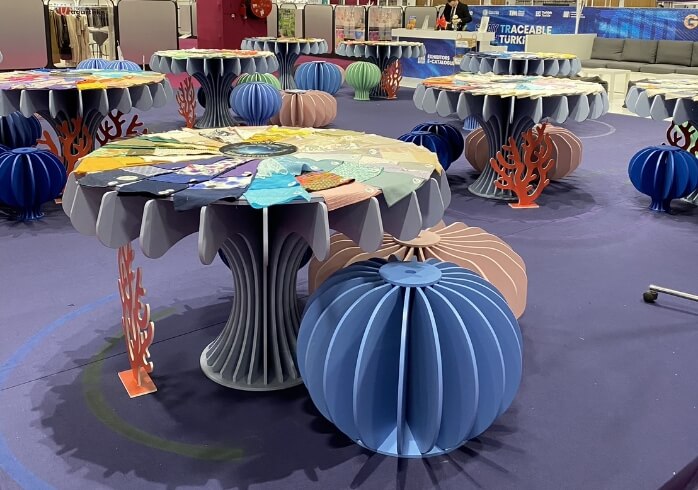 画像:日本綿布 海外展示会