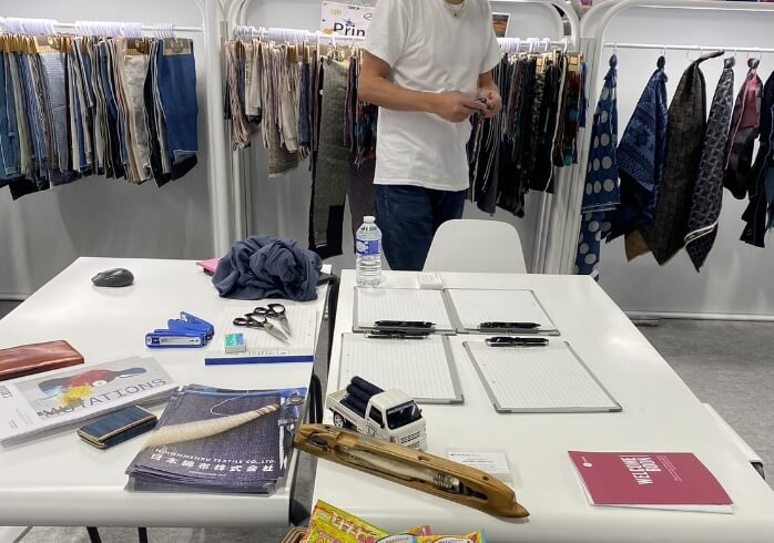 画像:日本綿布 海外展示会